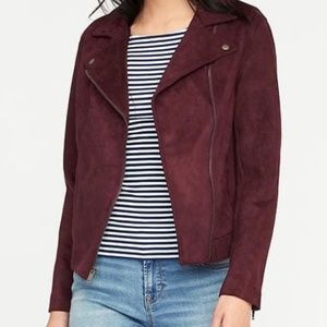 Old Navy Burgundy Moto Jacket